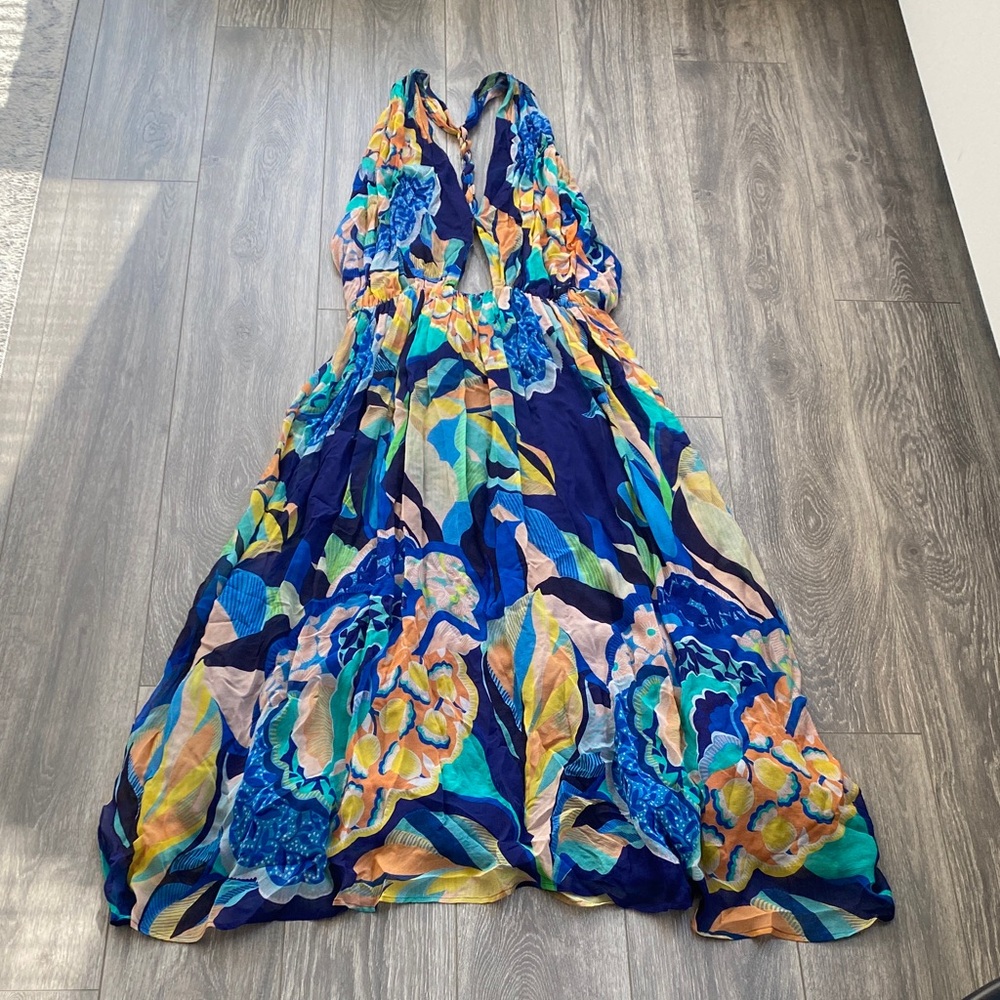Anthropologie - Floral Flowy Maxi Dress - Size XL